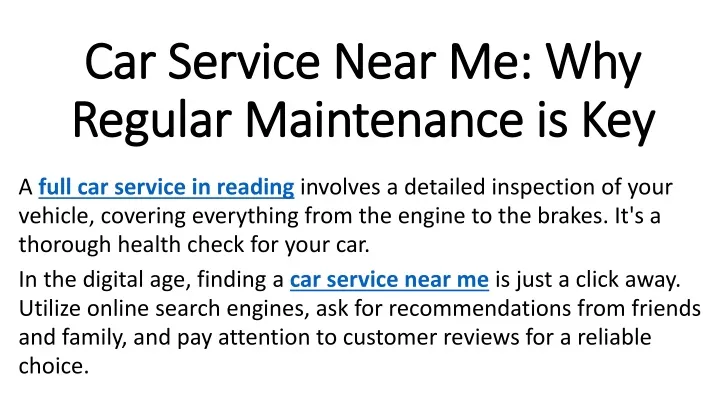 car service near me why regular maintenance is key