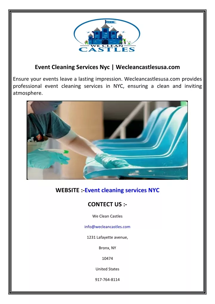 event cleaning services nyc wecleancastlesusa com