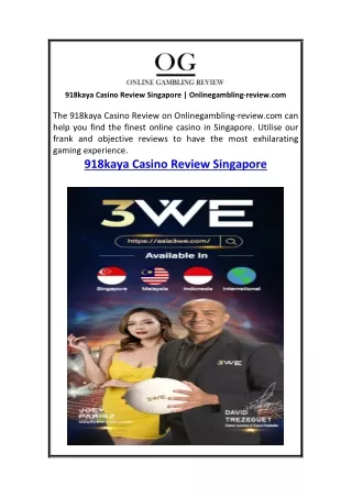 918kaya Casino Review Singapore  Onlinegambling-review.com
