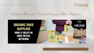 Organic ghee supplier