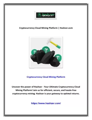 Cryptocurrency Cloud Mining Platform | Hashzer.com