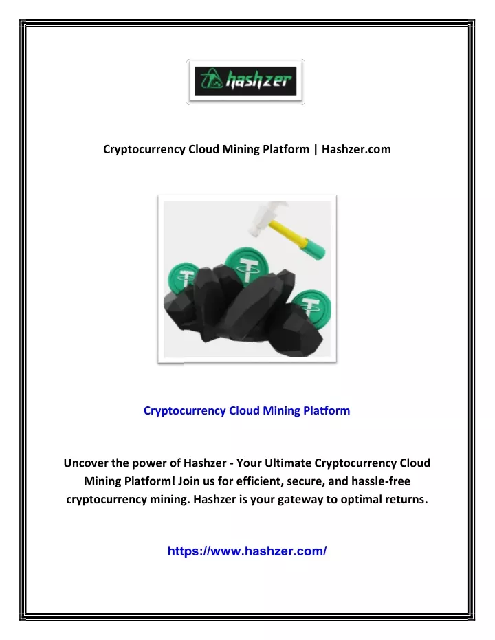 cryptocurrency cloud mining platform hashzer