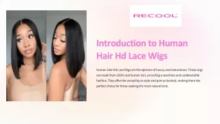 Human Hair Hd Lace Wigs - Recool hair