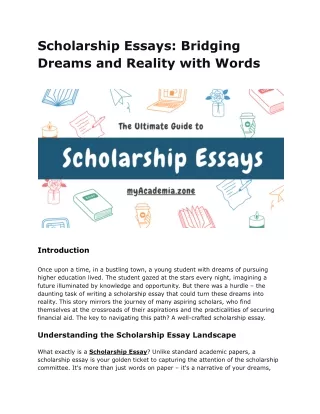 Scholarship Essays