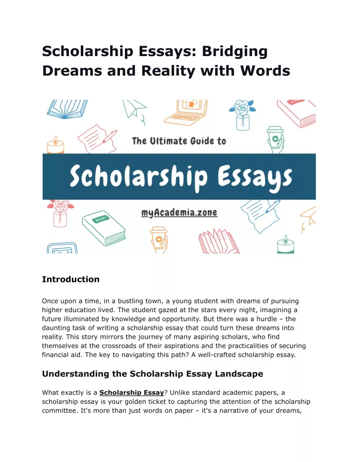 scholarship essays bridging dreams and reality