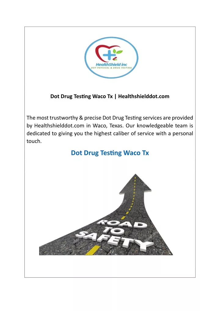 dot drug testing waco tx healthshielddot com