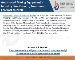 automated mining equipment industry size growth