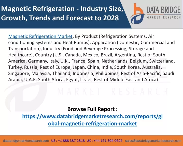 magnetic refrigeration industry size growth