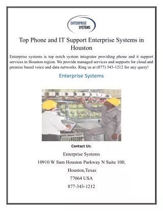 Top Phone and IT Support Enterprise Systems in Houston