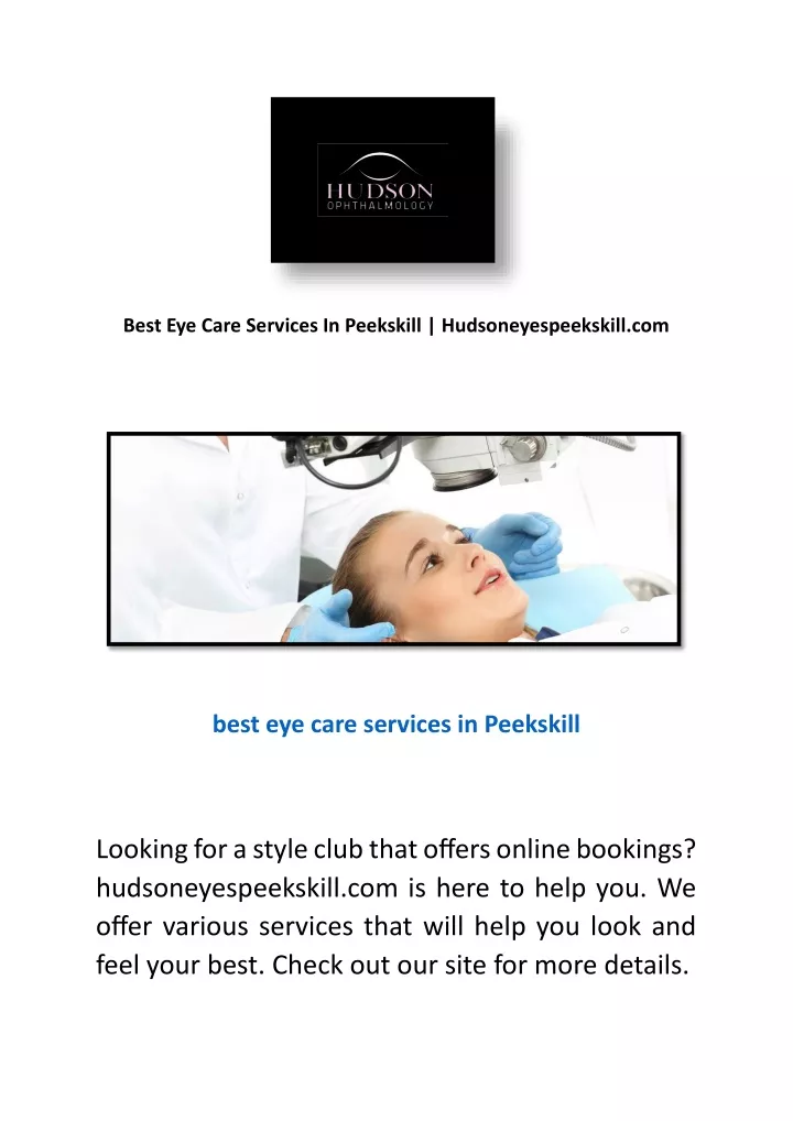 best eye care services in peekskill
