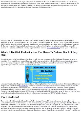 purchase backlinks for search engine optimization