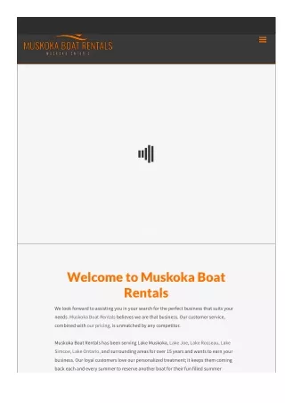 Boat Rentals Muskoka