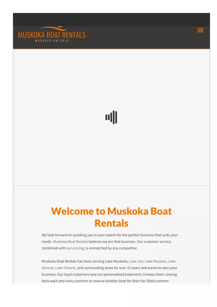 welcome to muskoka boat rentals
