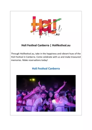 Holi Festival Canberra  Holifestival