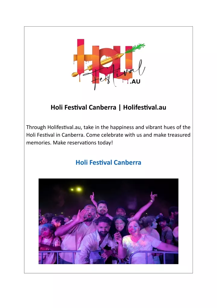 holi festival canberra holifestival au