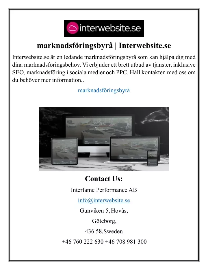 marknadsf ringsbyr interwebsite se