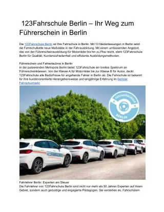 123Fahrschule Berlin