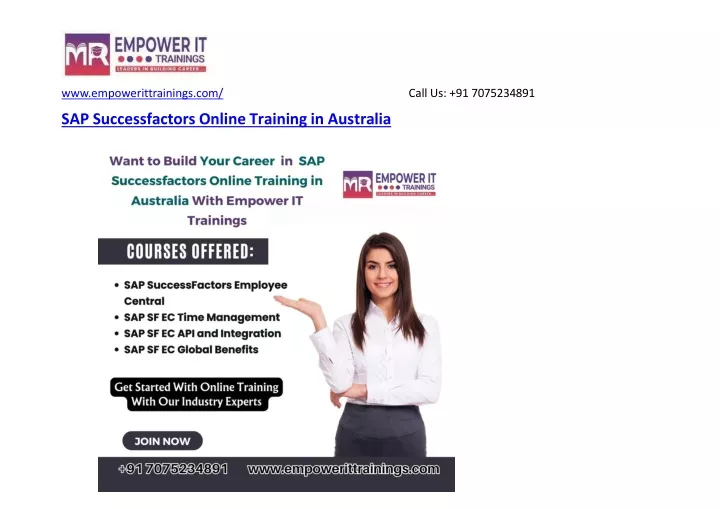 sap successfactors online training in australia