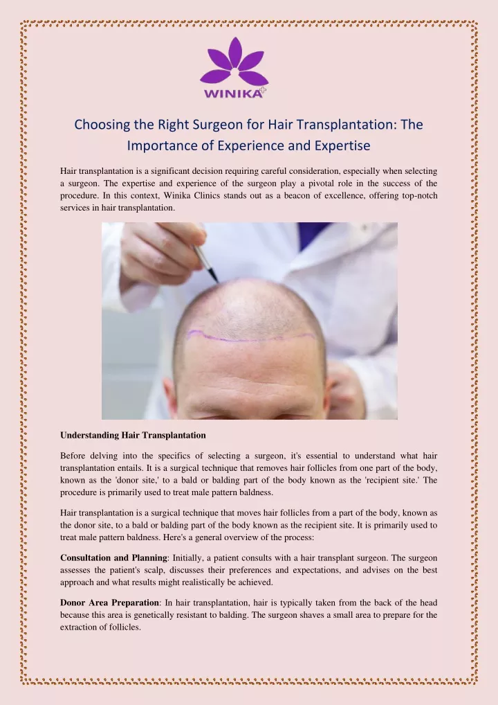 choosing the right surgeon for hair