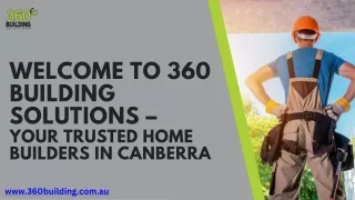 Home Builders Canberra-360 Building Solutions