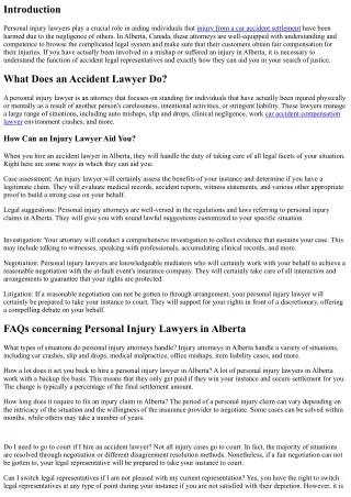 What You Required to Learn About Injury Attorney in Alberta