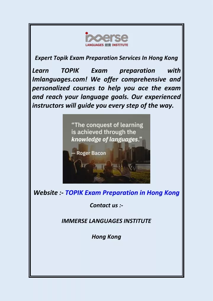 expert topik exam preparation services in hong