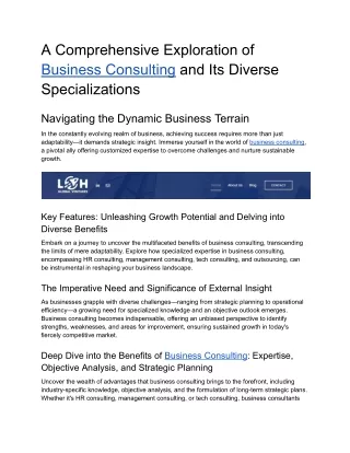 a comprehensive exploration of business