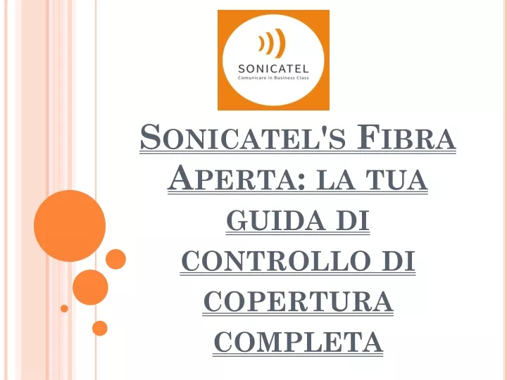 sonicatel s fibra aperta la tua guida di controllo di copertura completa