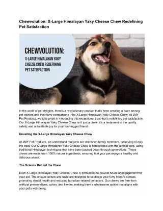 Chewvolution_ X-Large Himalayan Yaky Cheese Chew Redefining Pet Satisfaction