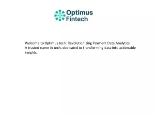 welcome to optimus tech revolutionizing payment