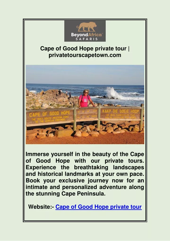 cape of good hope private tour