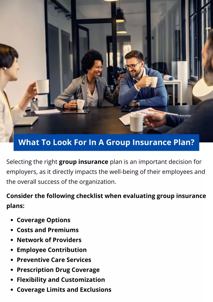 what to look for in a group insurance plan