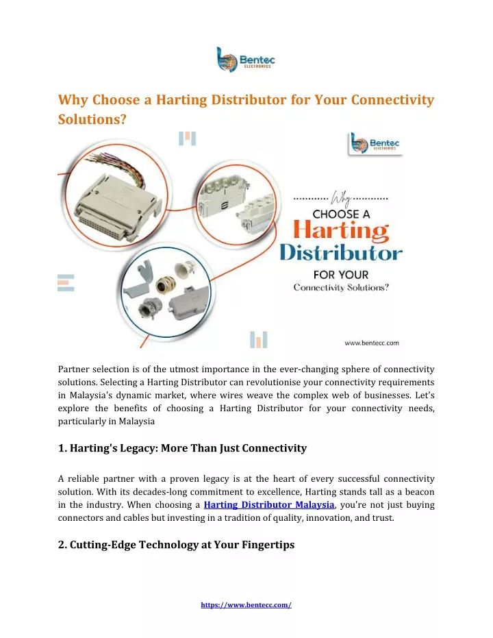 why choose a harting distributor for your