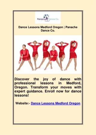 Dance Lessons Medford Oregon | Panache Dance Co.