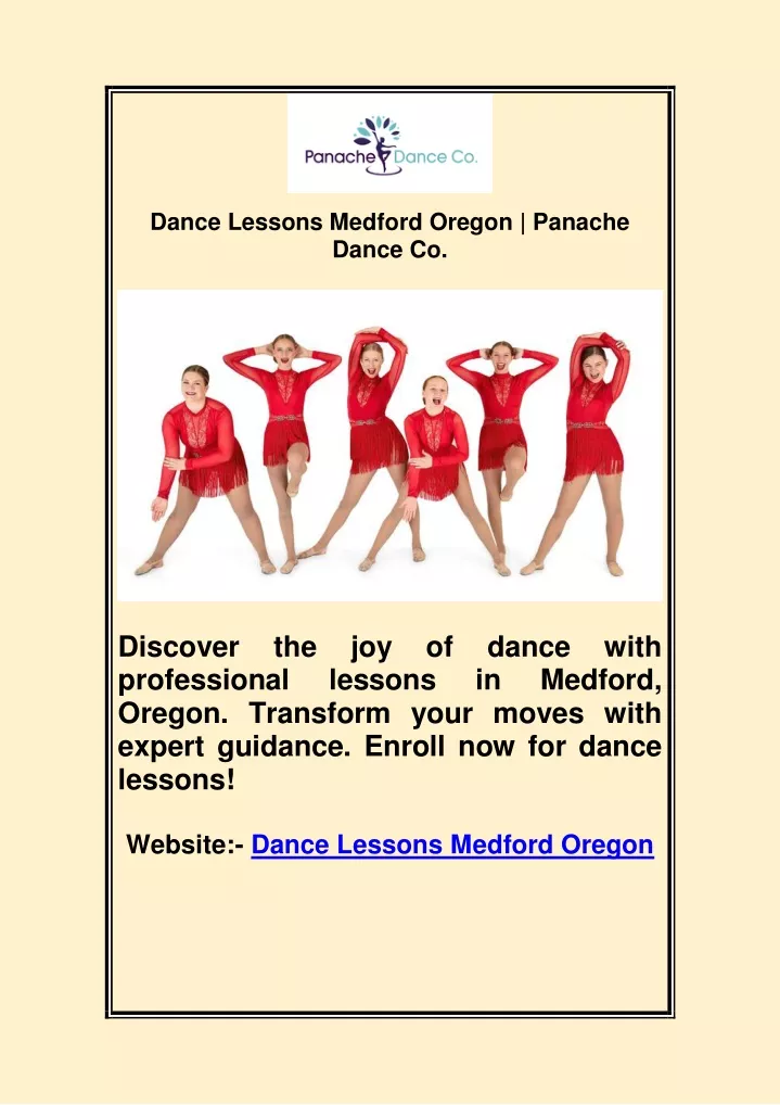 dance lessons medford oregon panache dance co