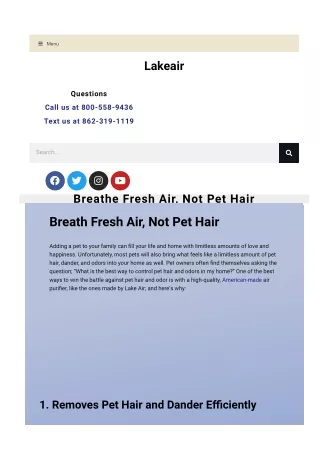 Breathe Fresh Air, Not Pet Hair
