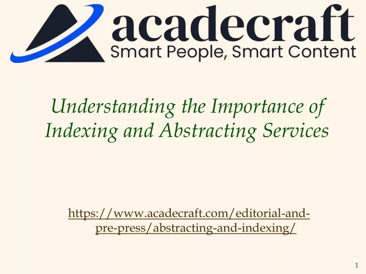 understanding the importance of indexing and abstracting services