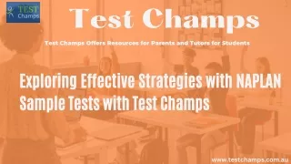 NAPLAN Sample Exams Using Test Champs to Ensure Academic Success