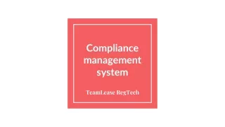 Compliance management system