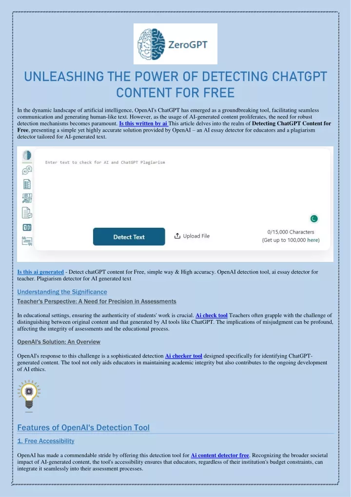 unleashing the power of detecting chatgpt content