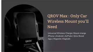 QROV Max wireless phone charger for cars