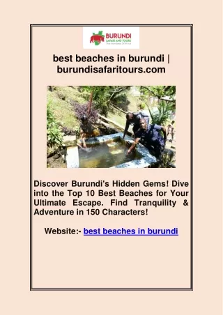 best beaches in burundi | burundisafaritours.com