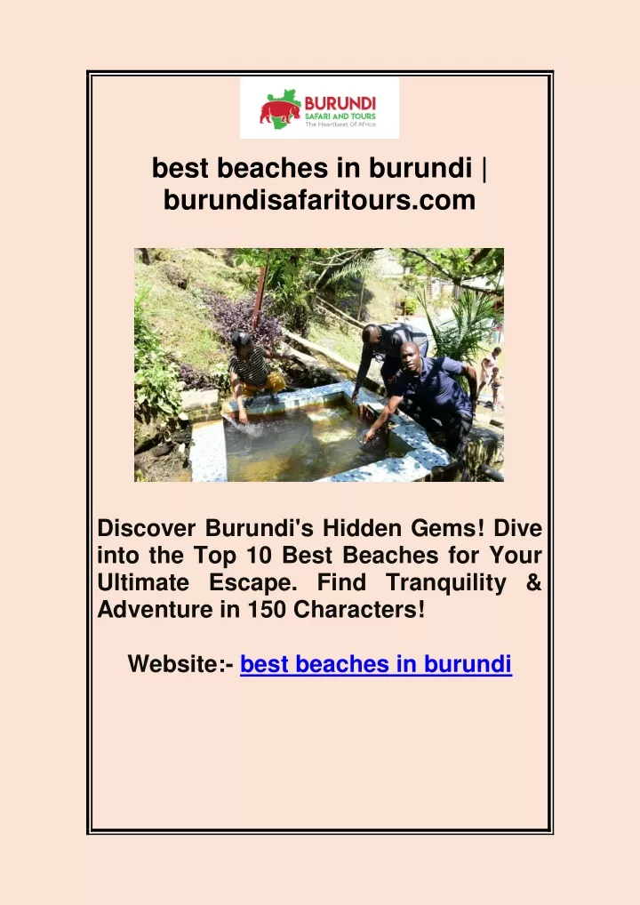 best beaches in burundi burundisafaritours com
