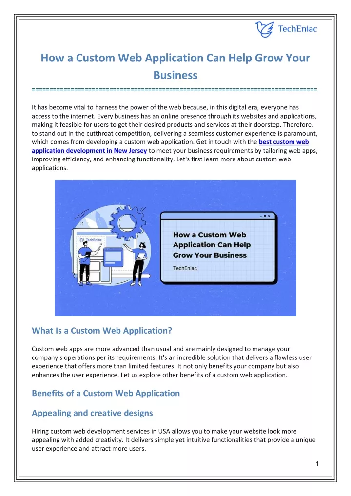 how a custom web application can help grow your