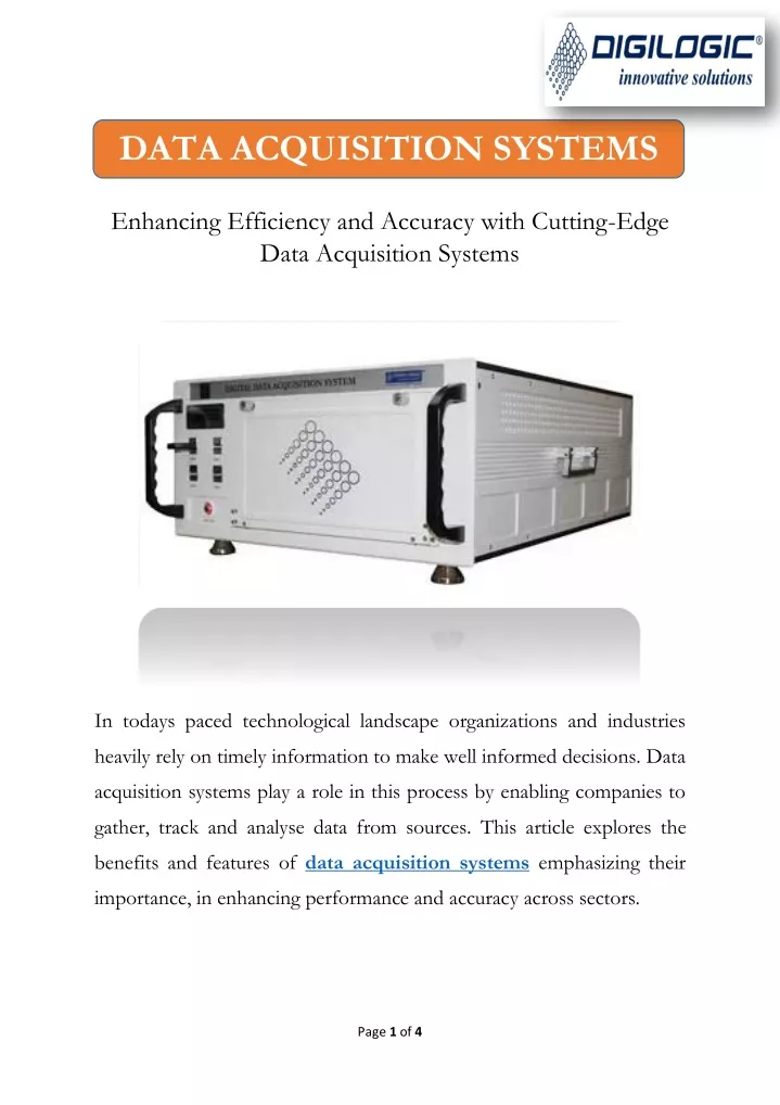 data acquisition systems