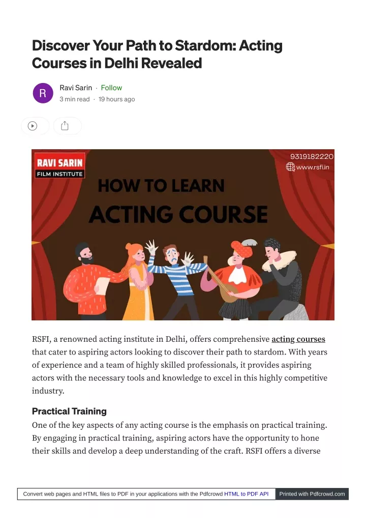 discover your path to stardom acting courses