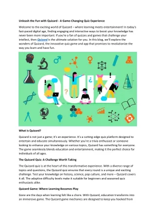 Unleash the Fun with Quizard - A Game-Changing Quiz Experience