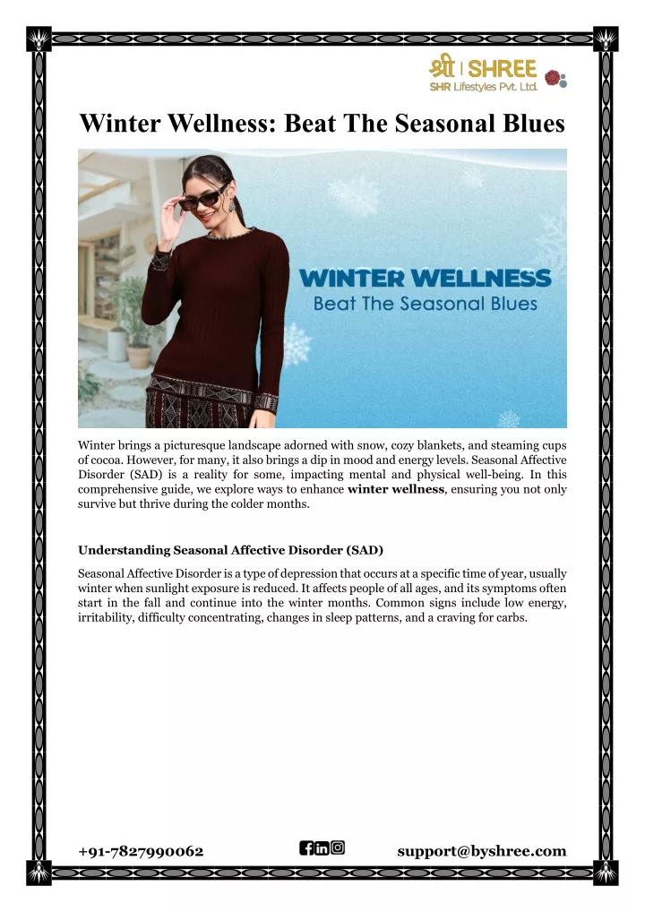 winter wellness beat the seasonal blues