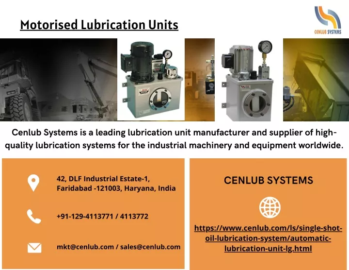 motorised lubrication units