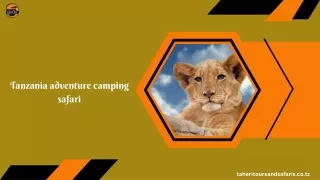 Tanzania adventure camping safari